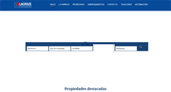 Desktop Screenshot of lacrozepropiedades.com